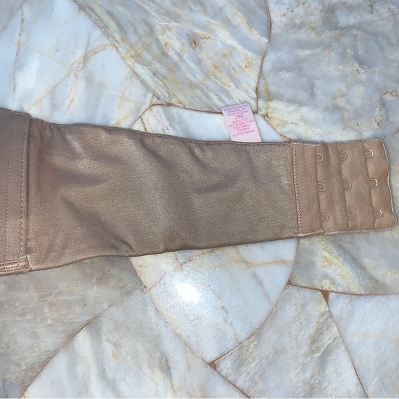 36C Strapless Bombshell Miraculous Super Push Up Bra Beige Tan Satin - Picture 9 of 14